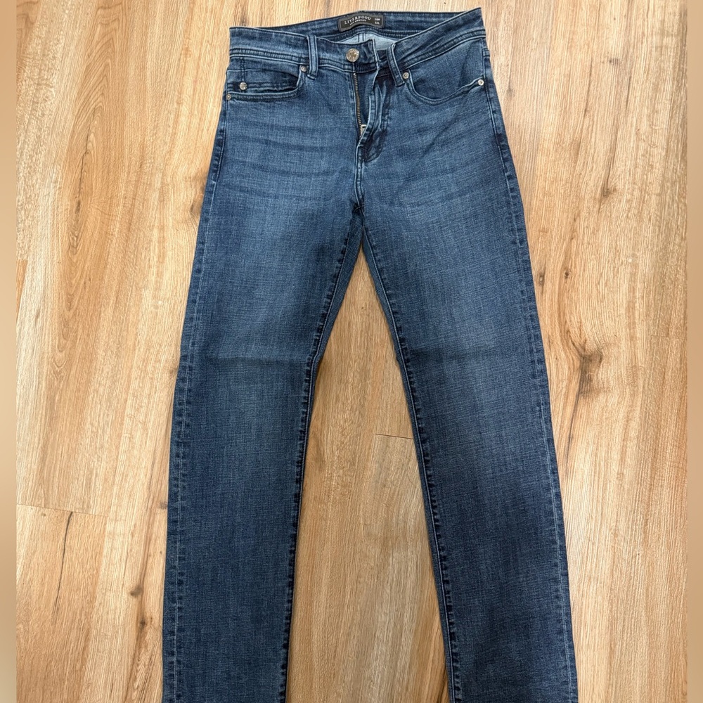 Liverpool  Dark Blue Slim Straight Jeans